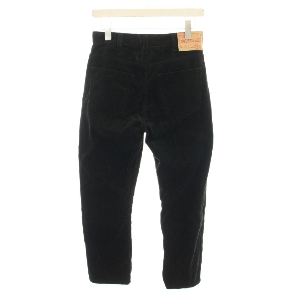 マシス MASSES コーデュロイパンツ ストレート ジップフライ 30 黒 ブラック YT