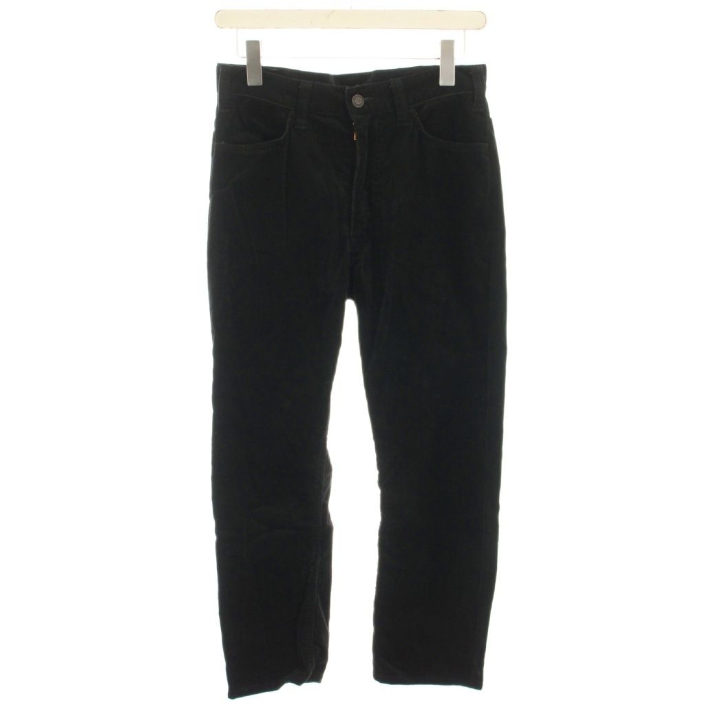 マシス MASSES コーデュロイパンツ ストレート ジップフライ 30 黒 ブラック YT