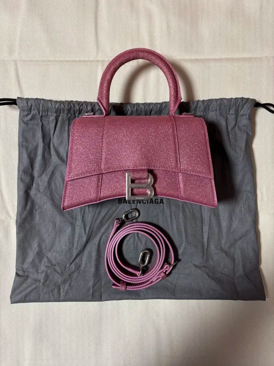 バレンシアガ アワーグラス バッグ スパークリング ピンク DECORATOM_COM_BR