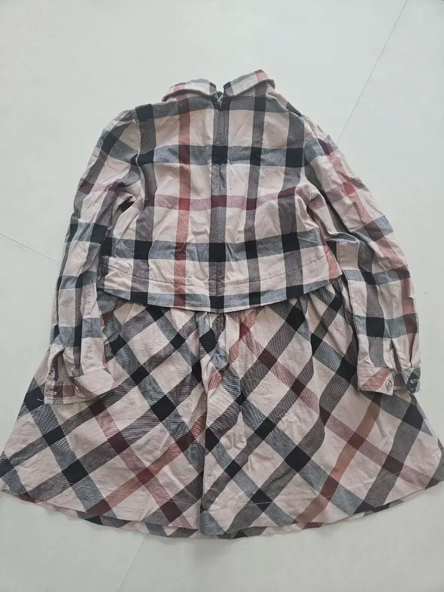 ダックス チェック柄 長袖 ONE PIECE 120サイズ DAKS ワンピース チェック柄 Daks (ダックス)子供服100 キルティング