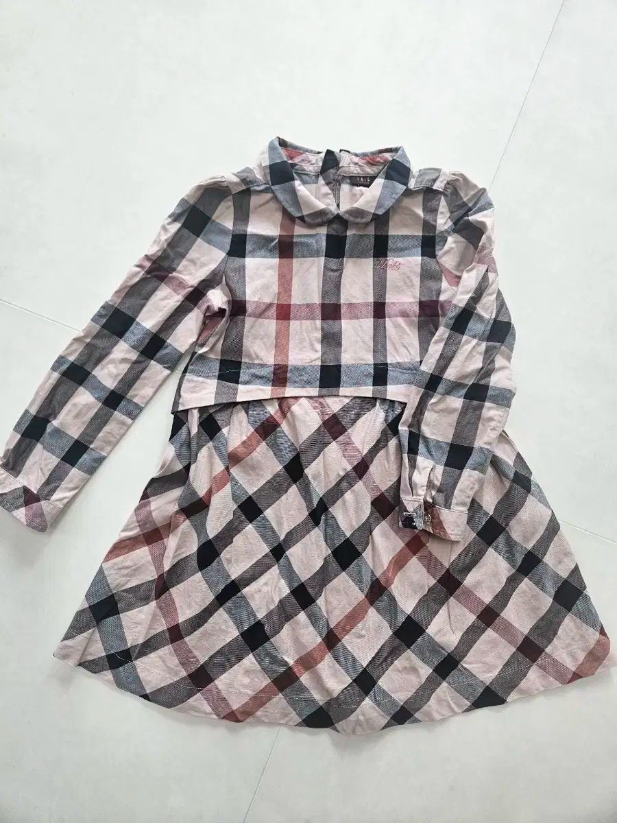 ダックス チェック柄 長袖 ONE PIECE 120サイズ DAKS ワンピース チェック柄 Daks (ダックス)子供服100 キルティング