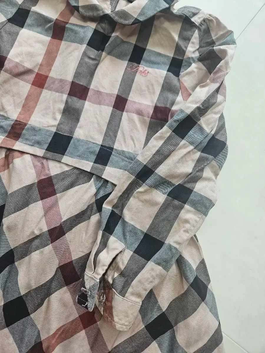 ダックス チェック柄 長袖 ONE PIECE 120サイズ DAKS ワンピース チェック柄 Daks (ダックス)子供服100 キルティング