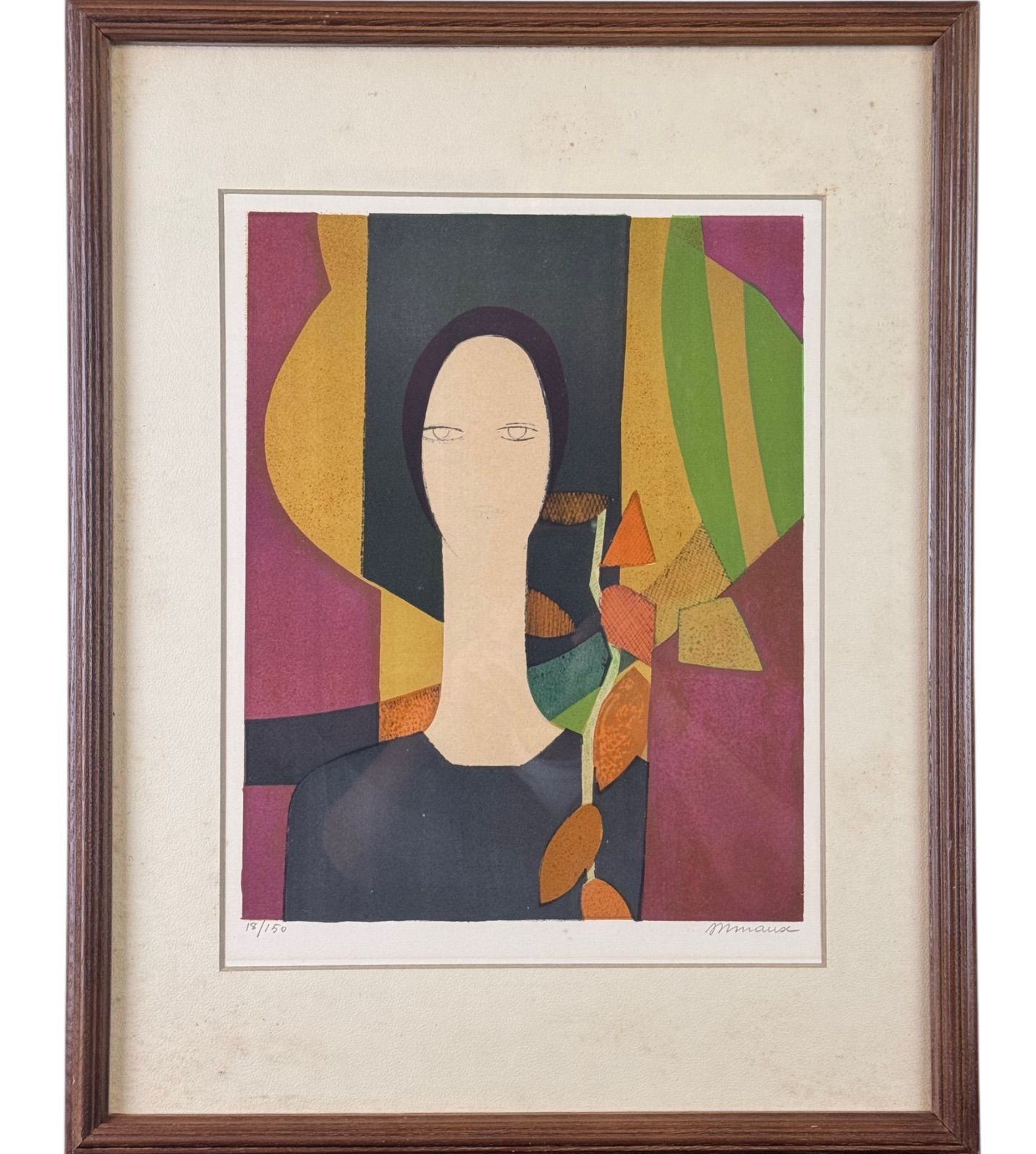 アンドレ ミノー 四季 リトグラフ 直筆サイン入り パリ画壇重鎮 批評家賞 実存主義