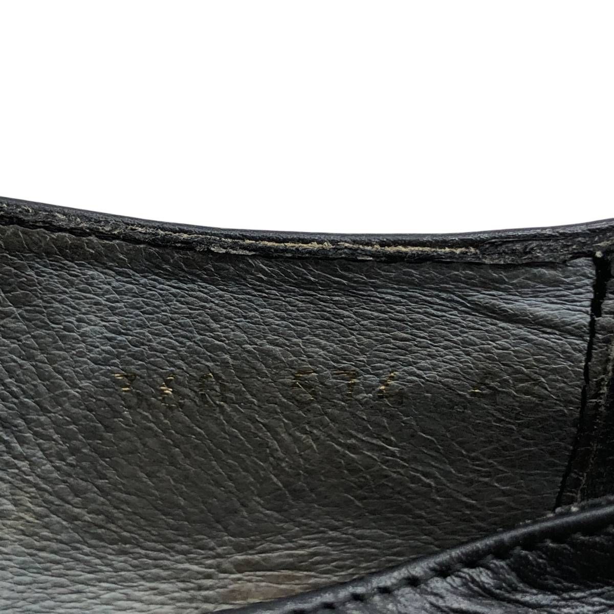 編み込み モンクストラップシューズ