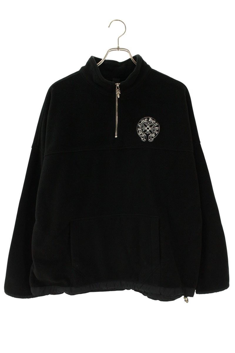 クロムハーツ YKT U TARDY SWEEP HLF ZIP ダガーハーフジップフリースプルオーバーブルゾン メンズ XL