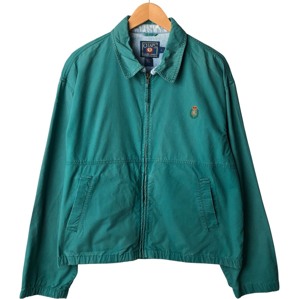 CHAPS Ralph Lauren フェードグリーン スイングトップジャケット 古着 80年代 ラルフローレン Ralph Lauren CHAPS チャップス スイング