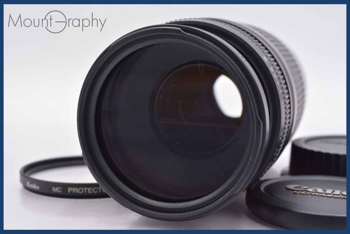 上 キヤノン Canon EF 75-300mm F4-5.6 III 前後キャップ-レンズフィルター付 完動 同梱可 am1103