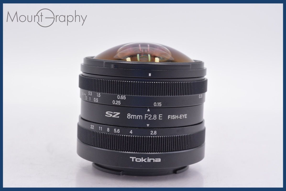 トキナ Tokina SZ 8mm F2.8 E FISH-EYE 後キャップ他 ソニーEマウント用 マニュアルフォーカス魚眼レンズ MF am1108