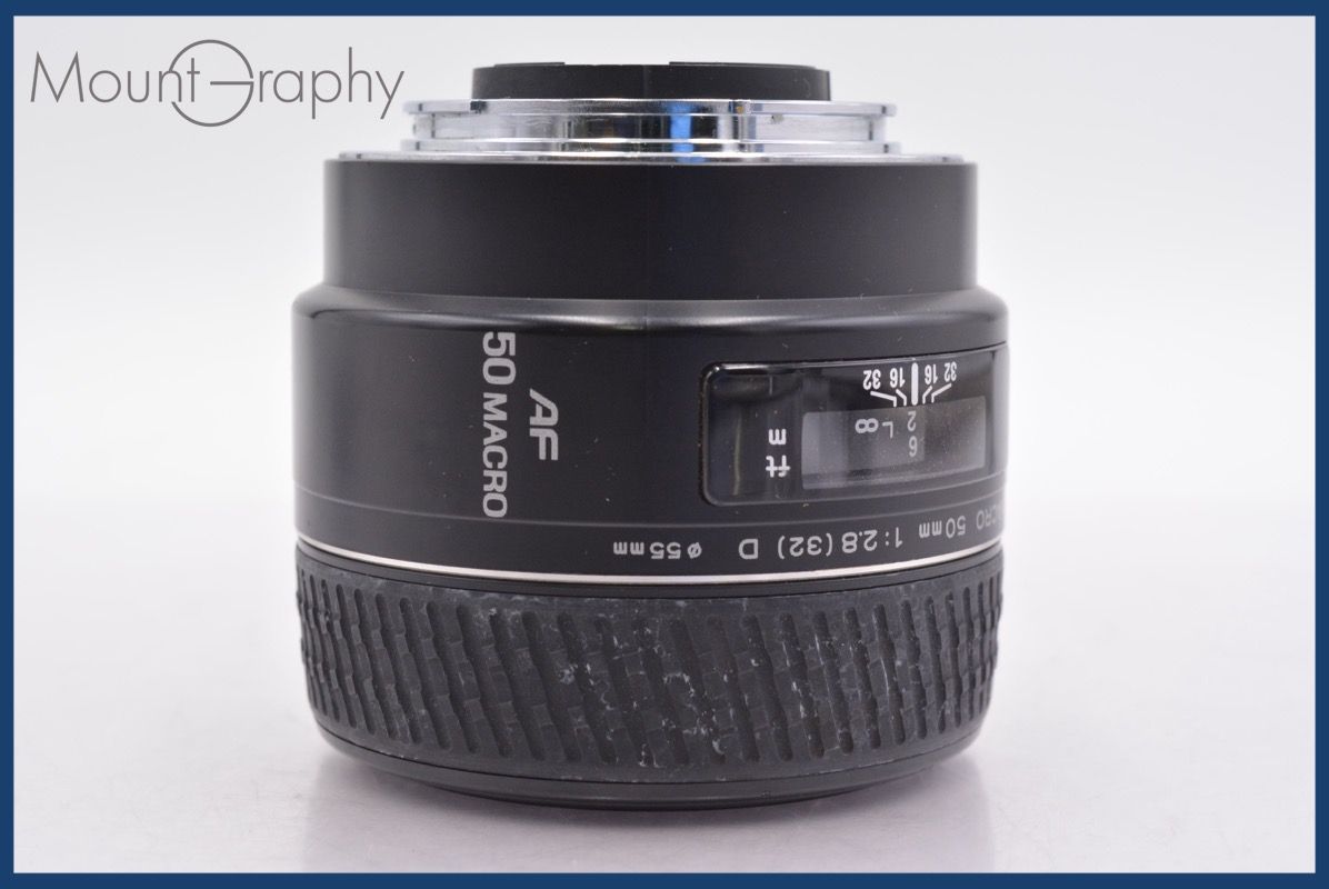  ミノルタ MINOLTA AF MACRO 50 mm F 2.8 D 前後キャップ-レンズフィルター付 同梱可 am 1110 その他 カメラ