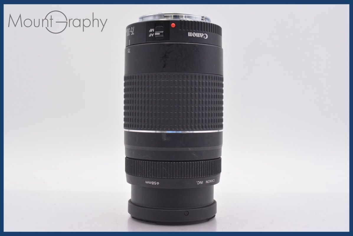 キヤノン Canon EF 75-300mm F4-5.6 III 前後キャップ-レンズフィルター付 完動 同梱可 am1111