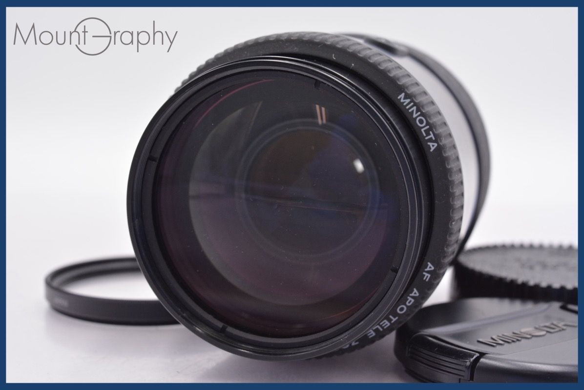 ミノルタ MINOLTA AF APO TELE ZOOM 100-300mm F4.5-5.6 前後キャップ-レンズフィルター付 完動 同梱可 am1114