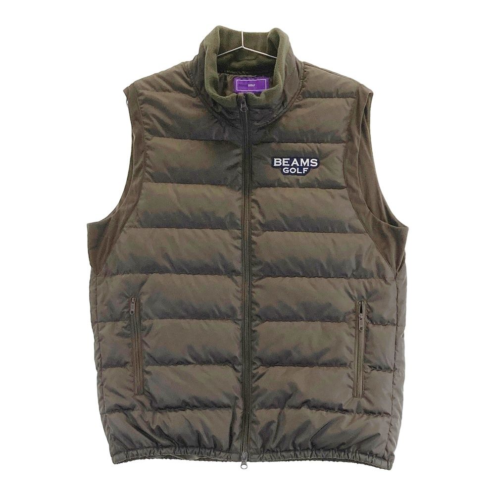 サイズ：XL BEAMS GOLF ビームスゴルフ ダウンベスト カーキ系