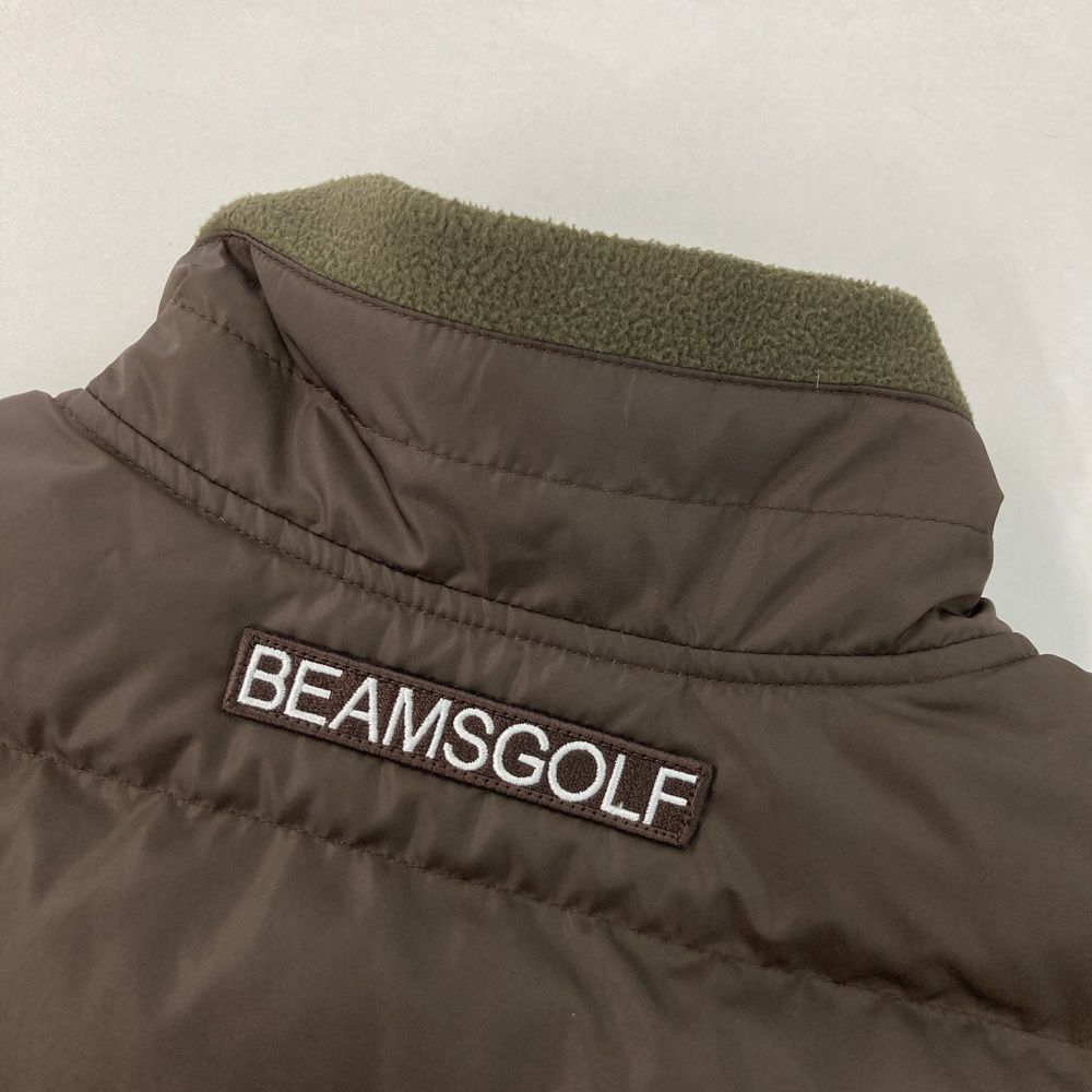 サイズ：XL BEAMS GOLF ビームスゴルフ ダウンベスト カーキ系