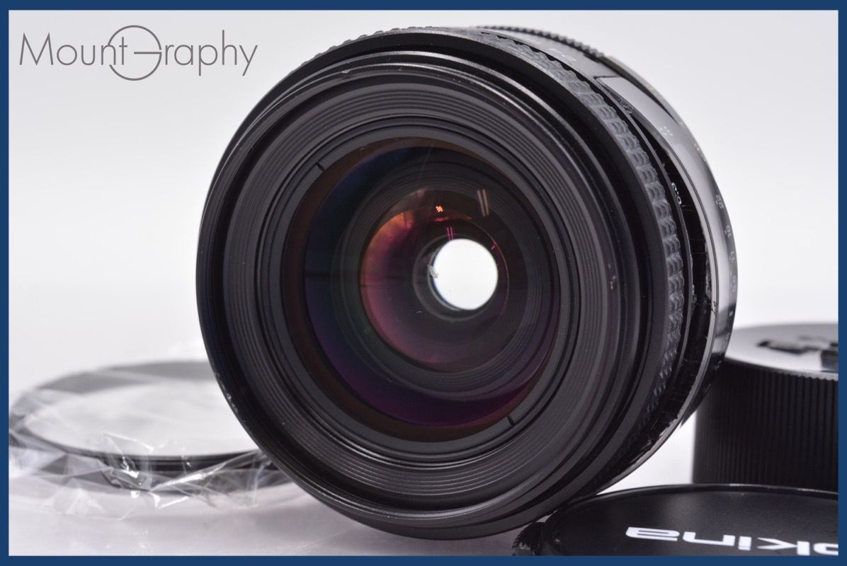 タムロン TAMRON 24mm F2.5 前後キャップ-レンズフィルター付 オリンパスOM用 MF 完動 同梱可 am1122