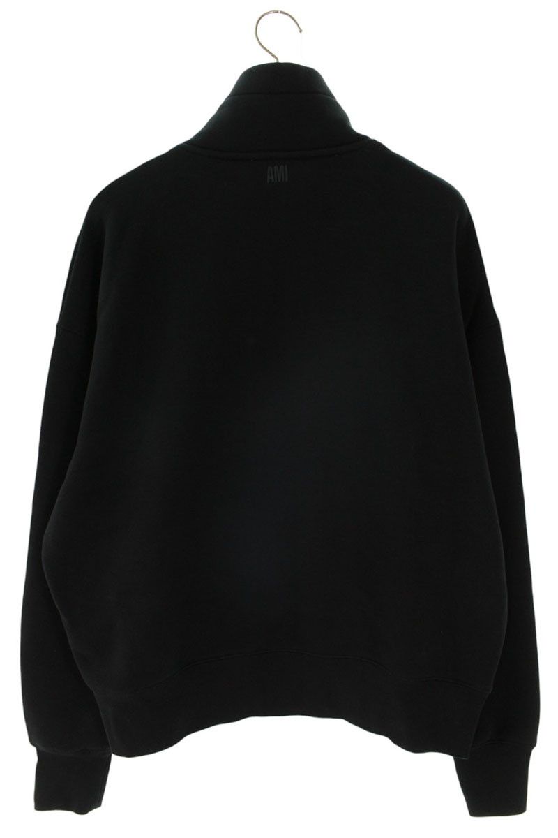 ワンポイントロゴ刺繍ハーフジップスウェット