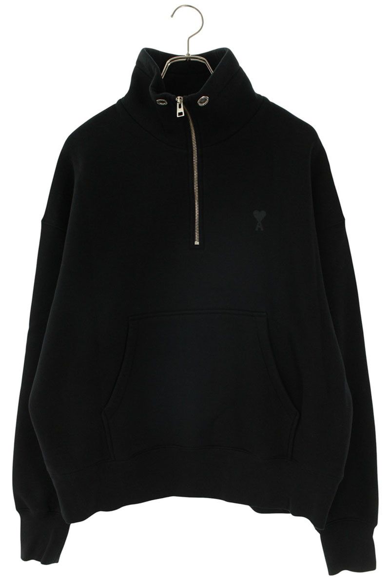 先着タイムセール実施中! アミアレクサンドルマテュッシ USW512.740 ワンポイントロゴ刺繍ハーフジップスウェット メンズ M 美術