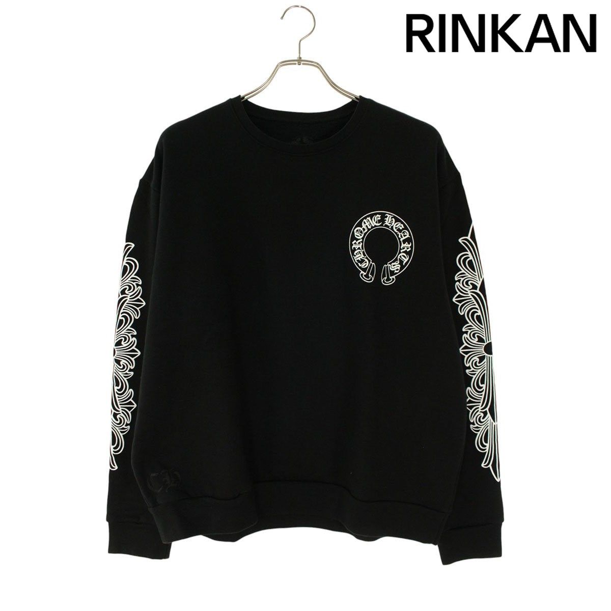 クロムハーツ SWTSHRT PLVR バックホースシュー袖フローラルプリントスウェット メンズ M