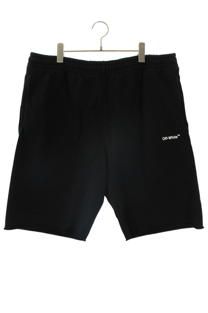 オフホワイト バックアロースウェットハーフパンツ メンズ XL