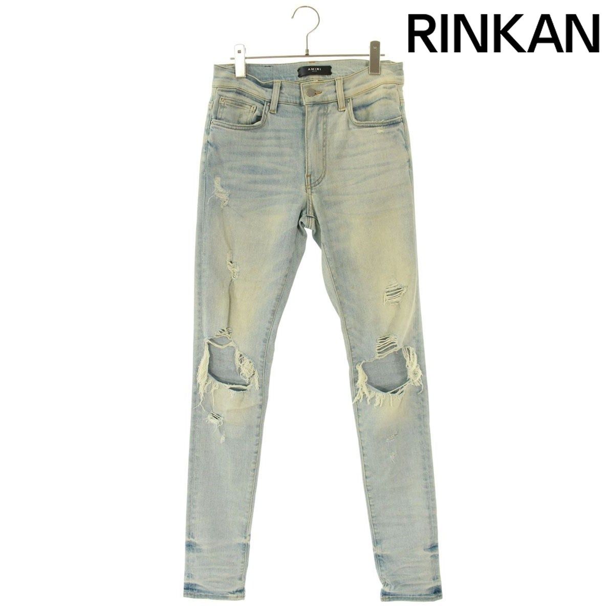 アミリ ダメージ加工スキニーデニムパンツ メンズ 29インチ