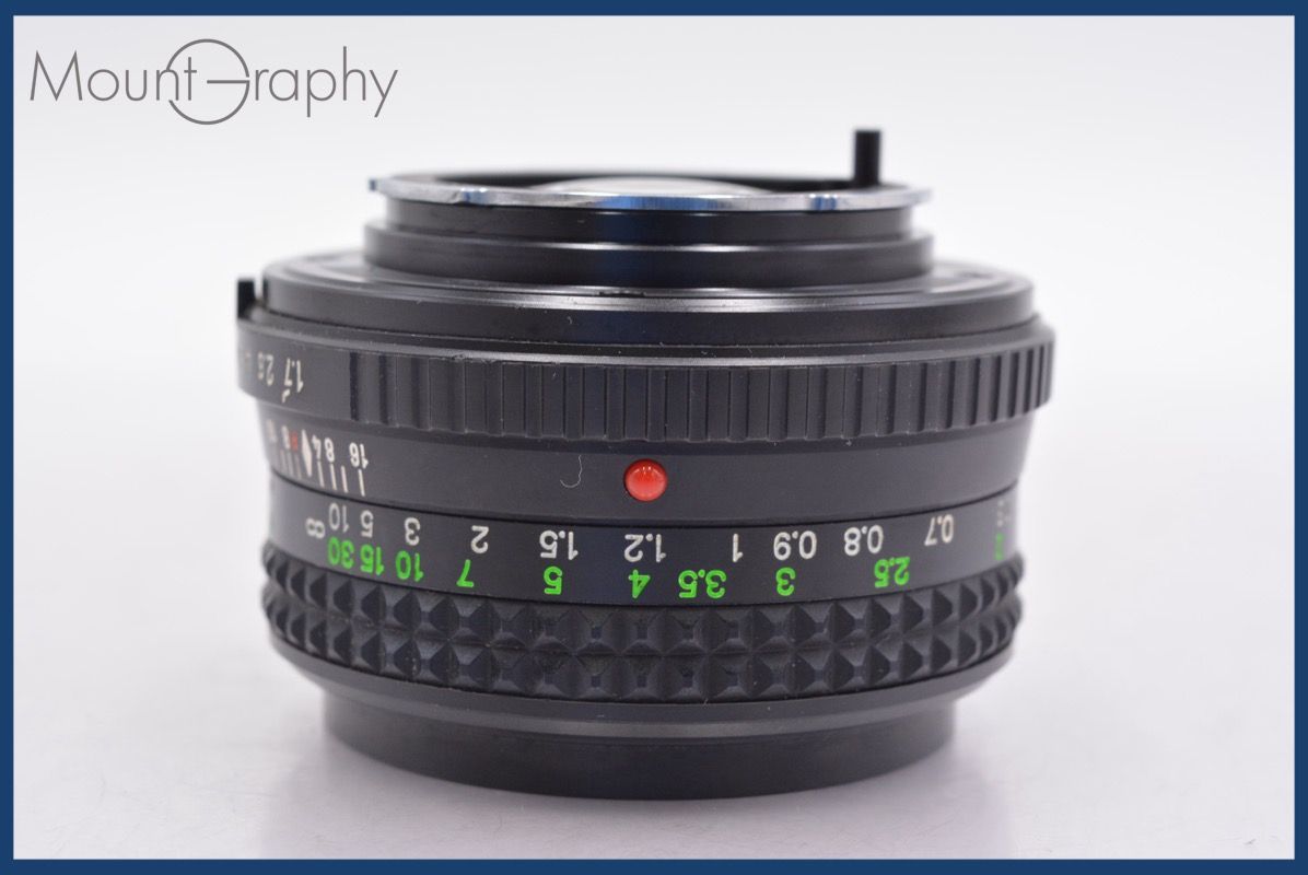 上 ミノルタ MINOLTA MD ROKKOR 50mm F1.7 前後キャップ-レンズフィルター付 完動 同梱可 am1151