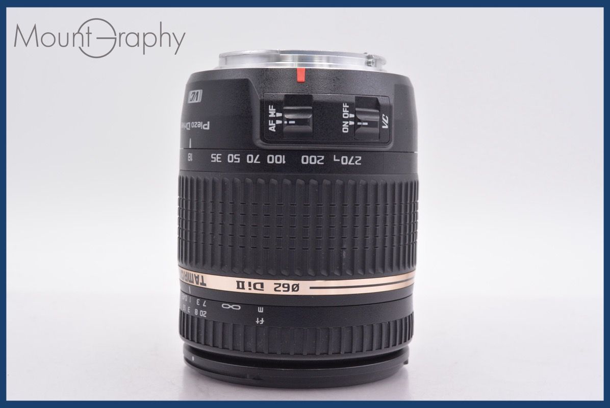 上 タムロン TAMRON 18-270mm F3.5-6.3 Di II VC 前後キャップ-レンズフィルター レンズフード付 キヤノンEF用 AF am1167