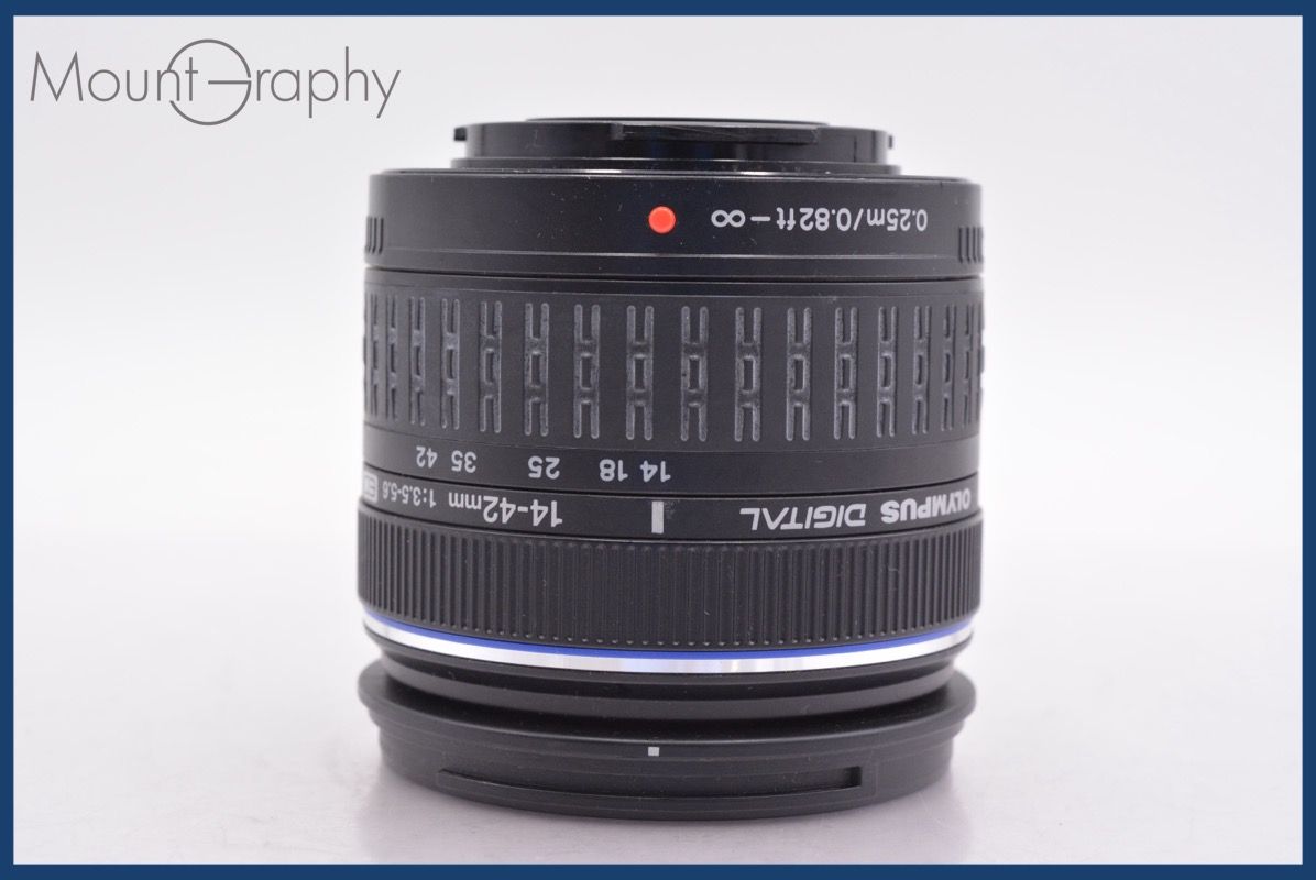 オリンパス OLYMPUS ZUIKO DIGITAL 14-42mm F3.5-5.6 前後キャップ-レンズフィルター付 完動 同梱可 am1170