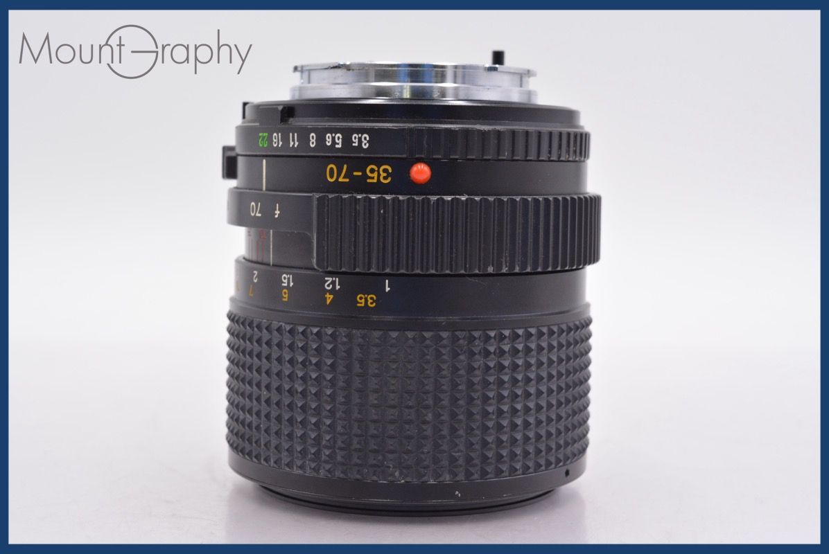 ミノルタ MINOLTA MD 35-70mm F3.5 前後キャップ-レンズフィルター付 完動 同梱可 am1176