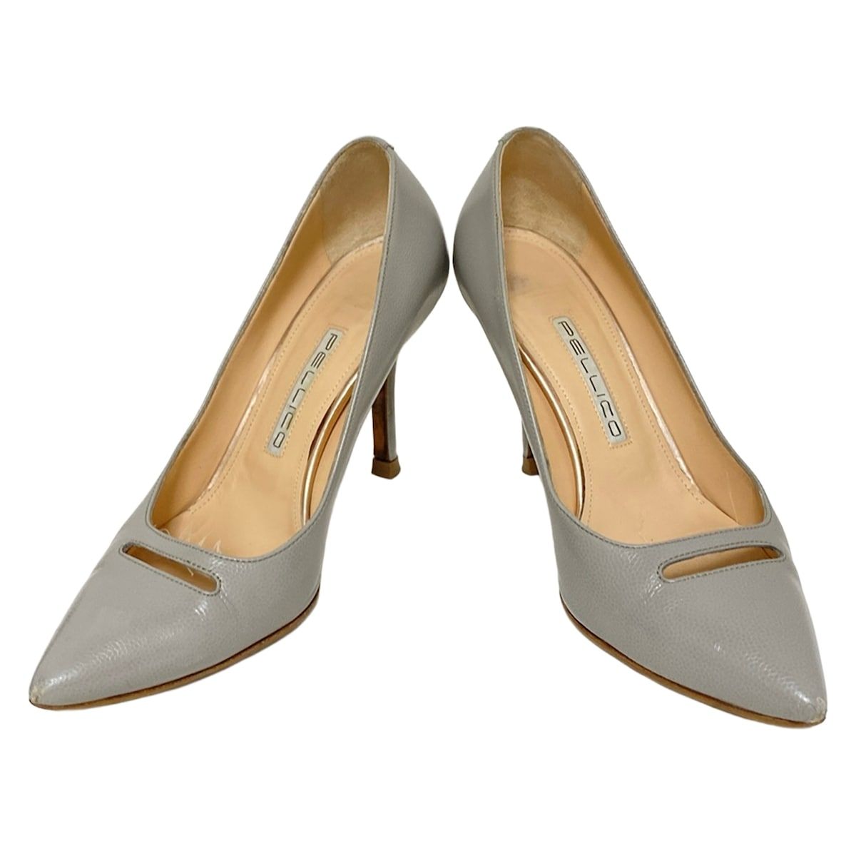 PELLICO グレー パンプス　サイズ35インチ/22cm 6.5cmヒール PELLICO グレー パンプス サイズ35インチ/22cm 6.5cmヒール
