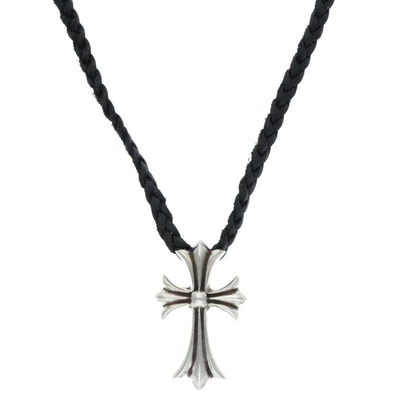 クロムハーツ CH CRS SML BC スモールCHクロスボロチップ Wボロチップ シルバーネックレス メンズ