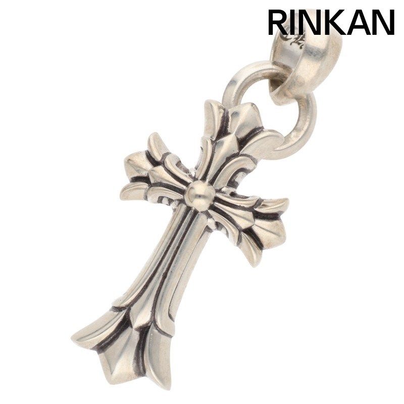 クロムハーツ DBL CH CRS SML W BALE スモールダブルCHクロス ペンダント シルバーネックレストップ メンズ