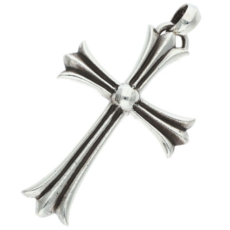 クロムハーツ CH CRS LG W BALE ラージCHクロス Wベイル シルバーネックレストップ メンズ