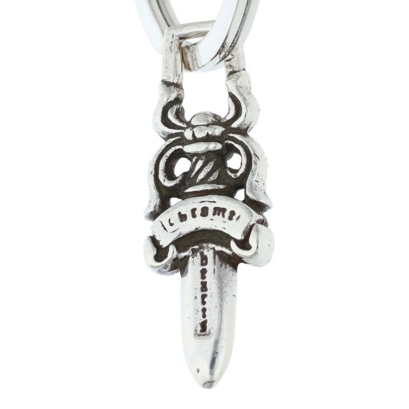 クロムハーツ CH CRS LG-No 5 DGGR ラージクロス 5ダガーキーリング シルバーウォレットチェーン メンズ 仕事着 ベーシック服