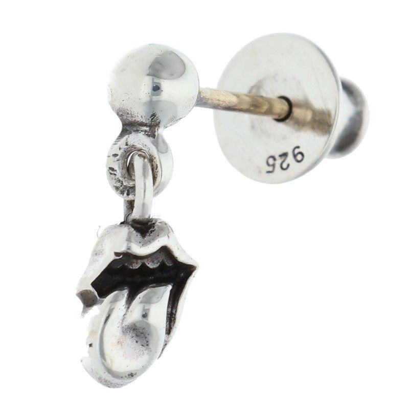 クロムハーツ DRP LT リップアンドタンドロップシルバーピアス メンズ