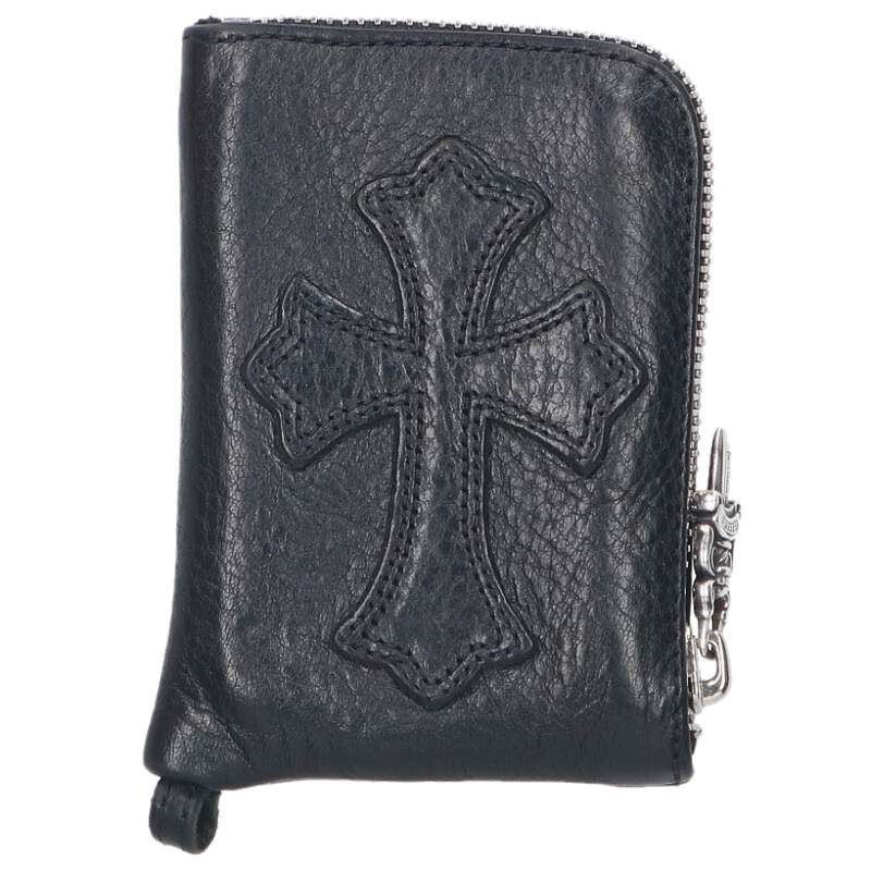 クロムハーツ TINY ZIPタイニージップ クロスパッチレザーダガージップ財布 メンズ