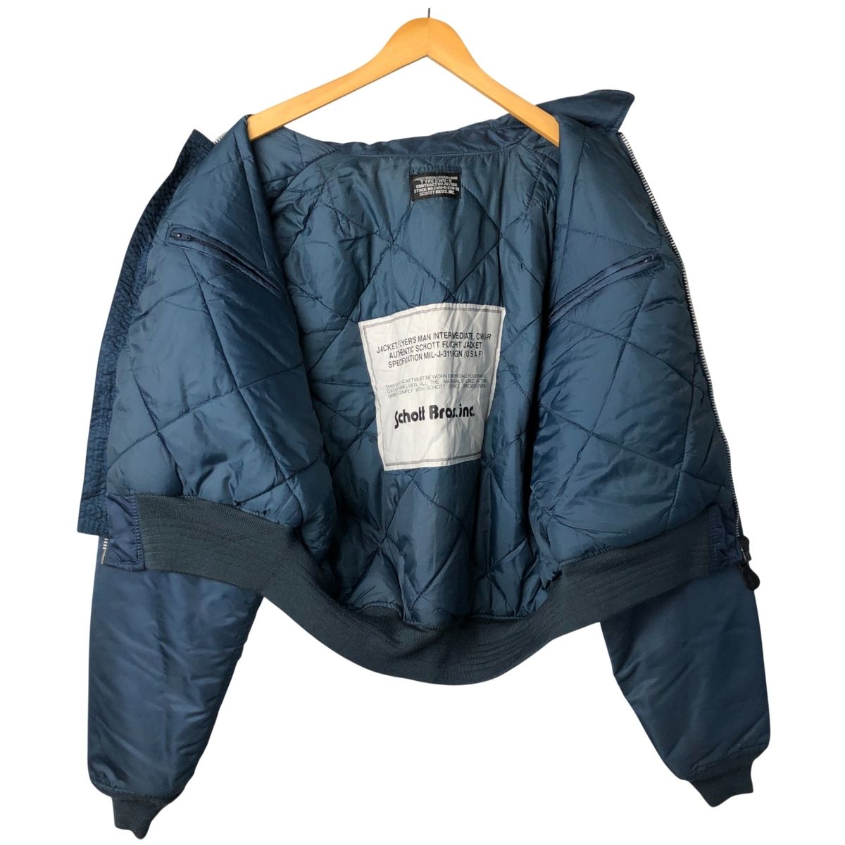 マンキー ショット CWU-45 フライトジャケット XL OD 古着 民間品 ショット SCHOTT CWU-45/Pタイプ ミリタリー フライト