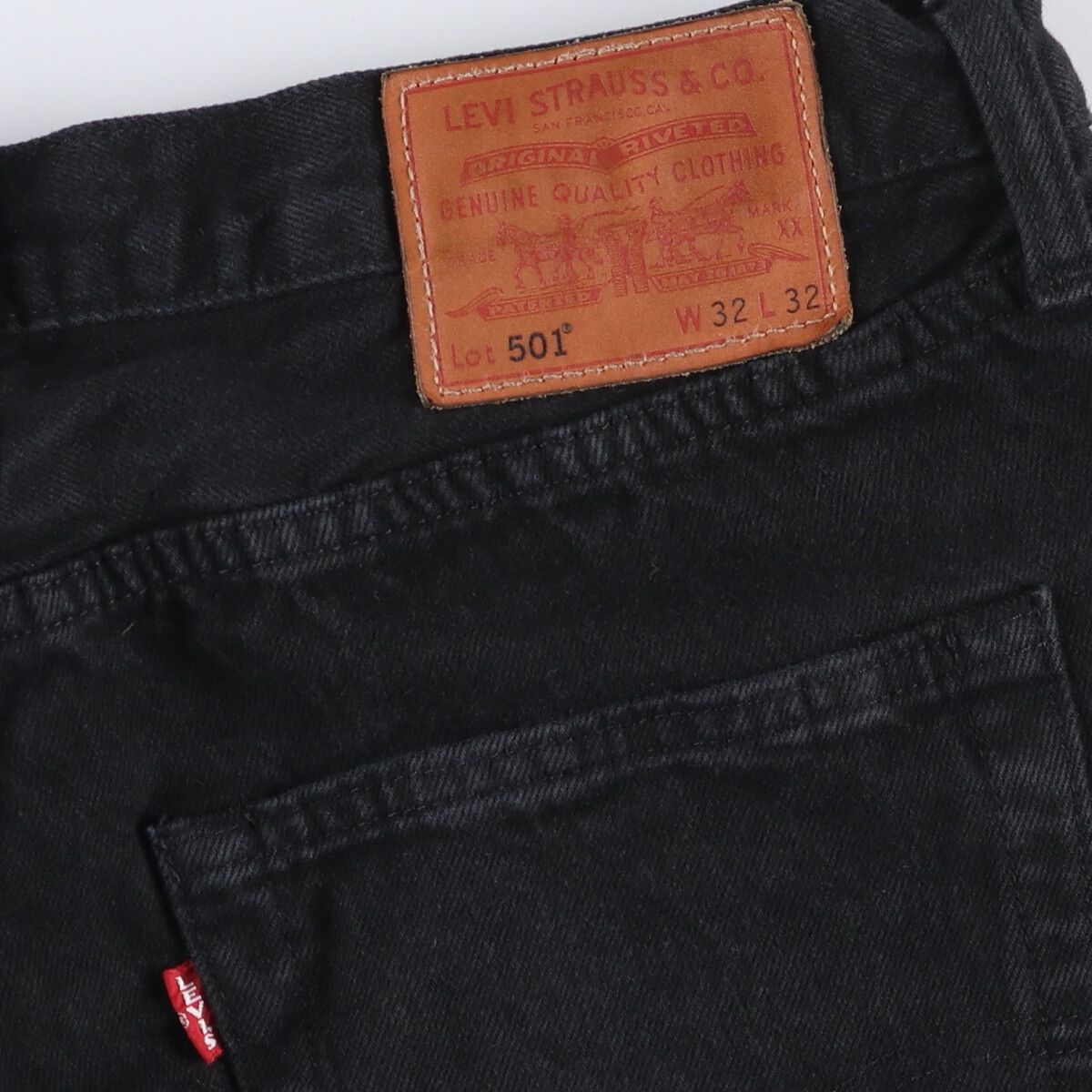 ブラックデニム ストレートデニムパンツ