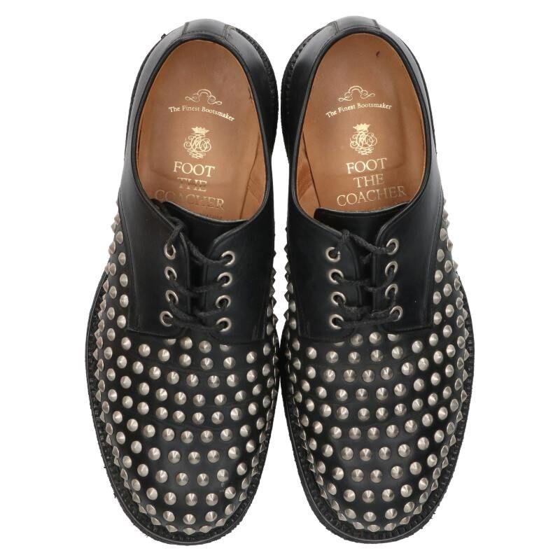 スタッズ装飾レザーシューズ メンズ