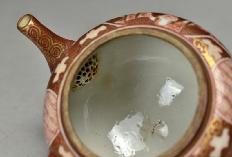 九谷焼 赤金襴手茶器