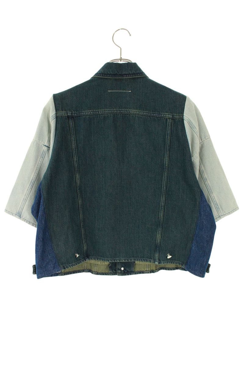 エムエムシックス S32AM0235 再構築半袖デニムジャケット レディース 40 GULLKHAN_COM