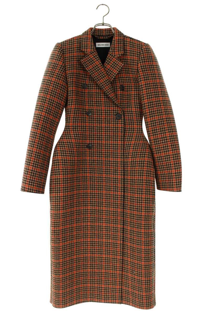 バレンシアガ 542144 TCU07 ウエストシェイプハウンドトゥースコート レディース F36