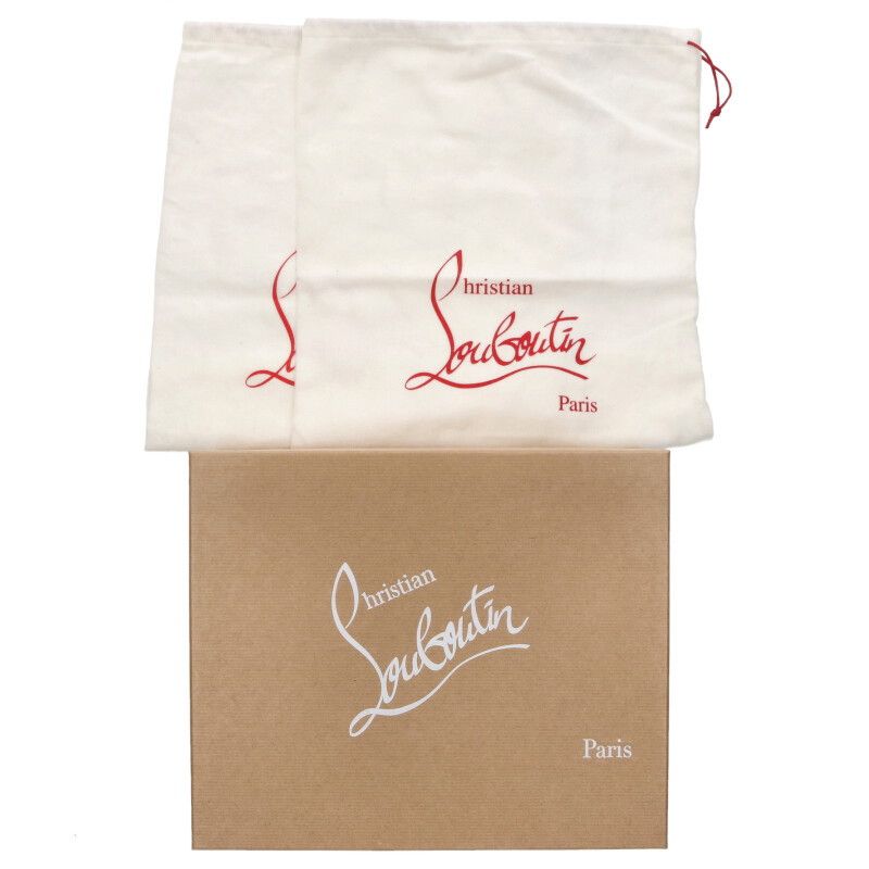  クリスチャンルブタン FUN LOUIS WOMAN FLAT ヒールロゴパンチングハイカットスニーカー レディース 36 スニーカー 靴