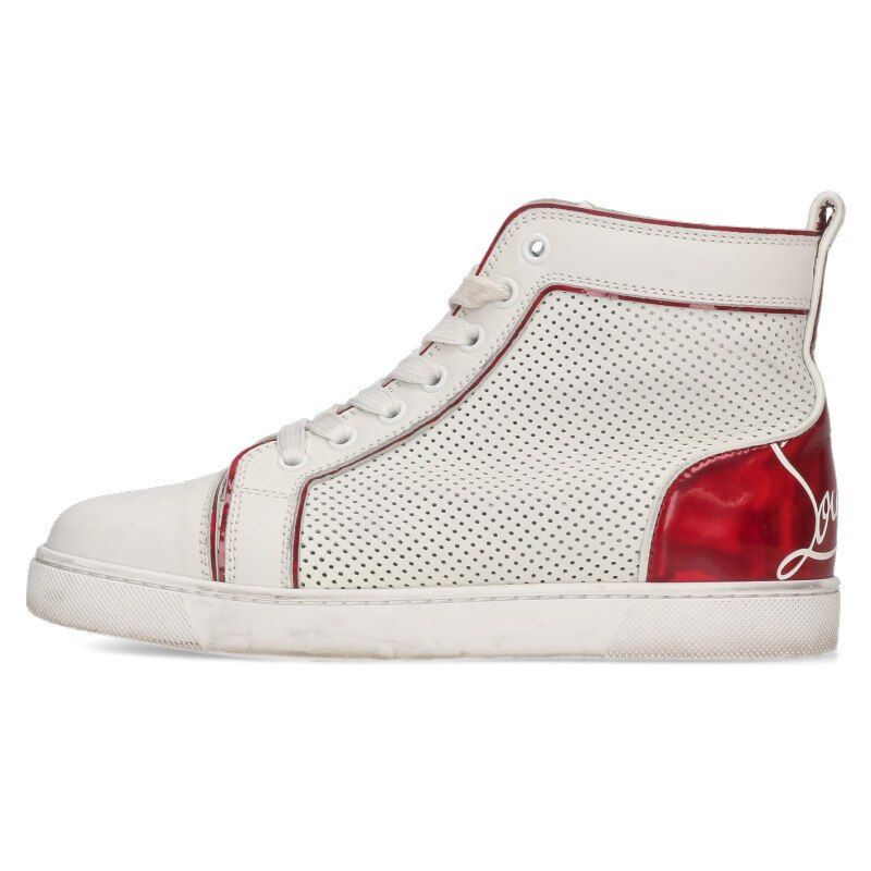 クリスチャンルブタン FUN LOUIS WOMAN FLAT ヒールロゴパンチングハイカットスニーカー レディース 36