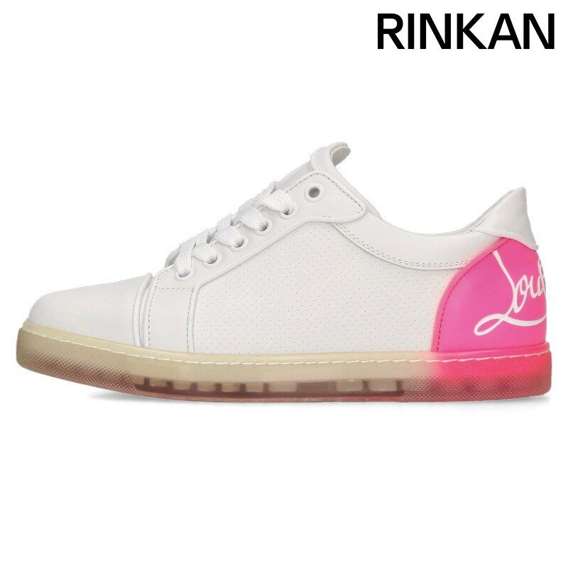 クリスチャンルブタン FUN VIEIRA ORLATO FLAT ヒールロゴクリアソールスニーカー レディース 36