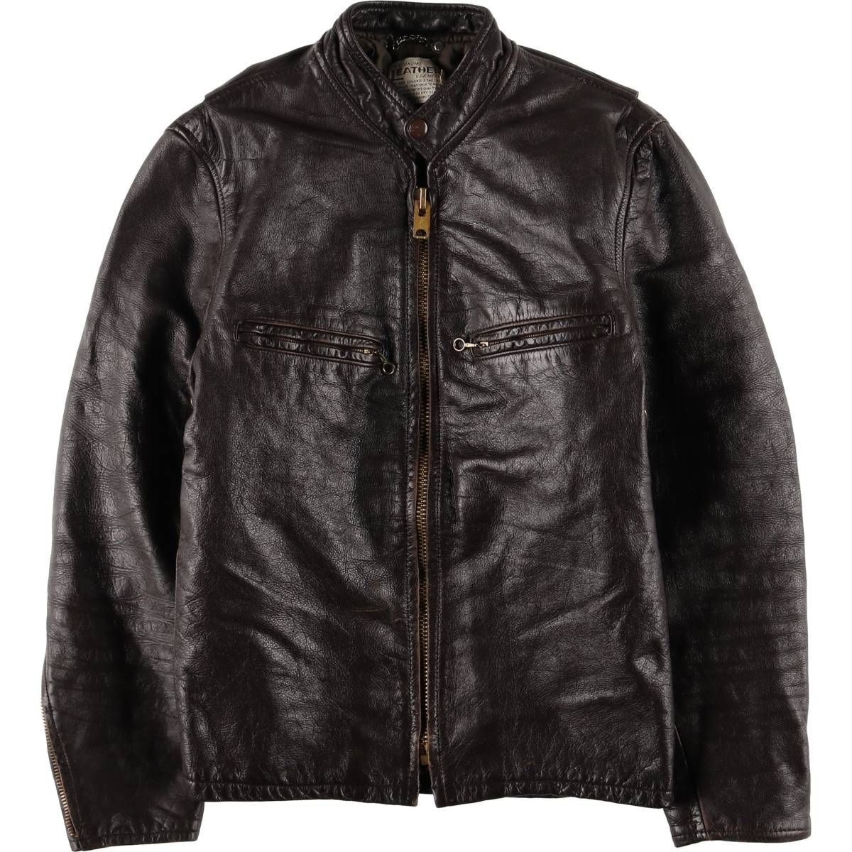 古着 中綿入り シングルライダースジャケット レディースM相当 eaa579504