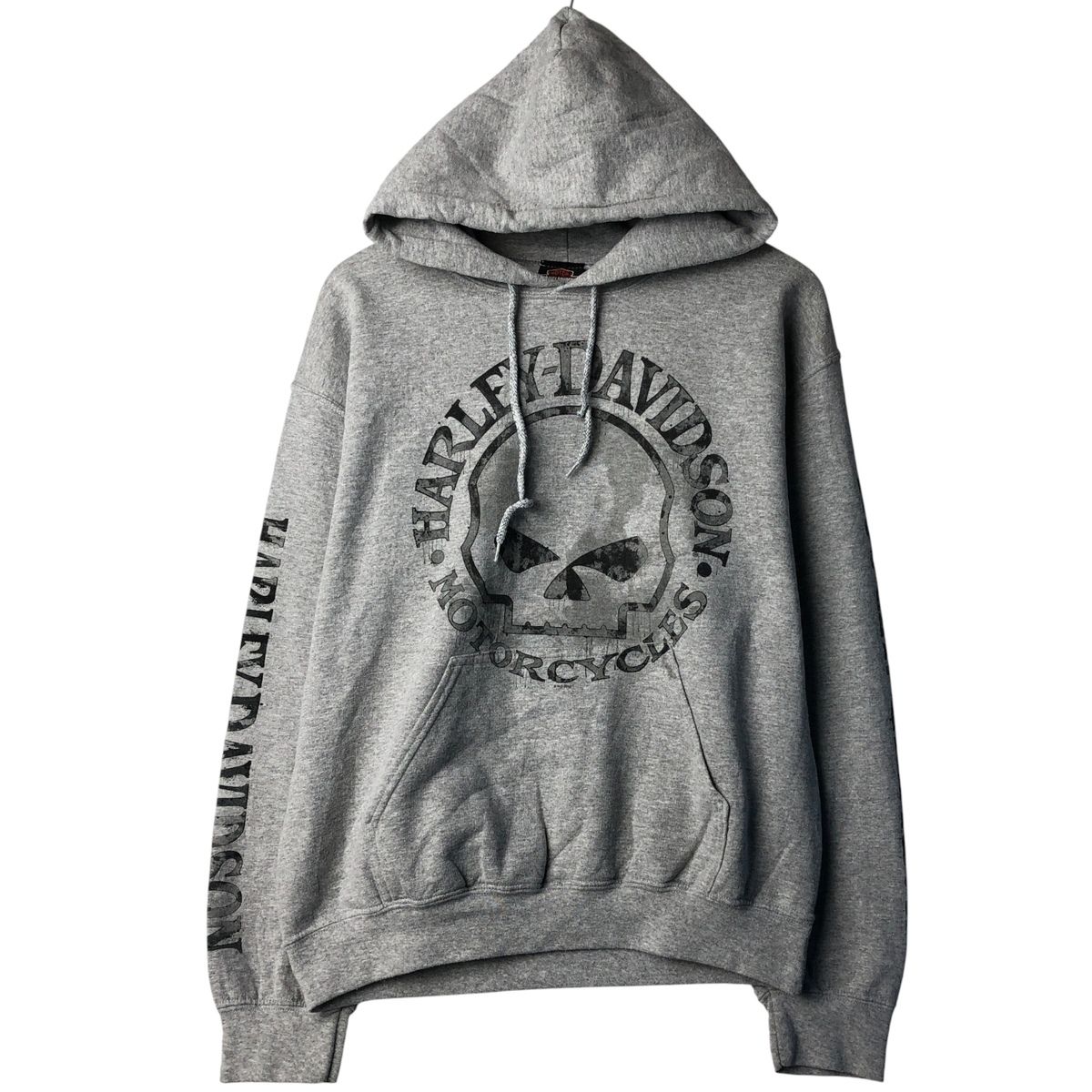 古着 ハーレーダビッドソン Harley-Davidson ドクロ柄 スカル柄 スウェットプルオーバーパーカー メンズM相当 eaa482635