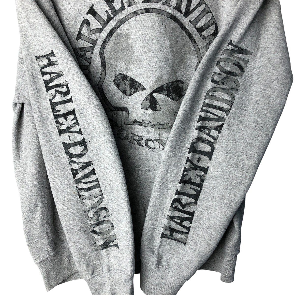 スカル柄 スウェットプルオーバーパーカー