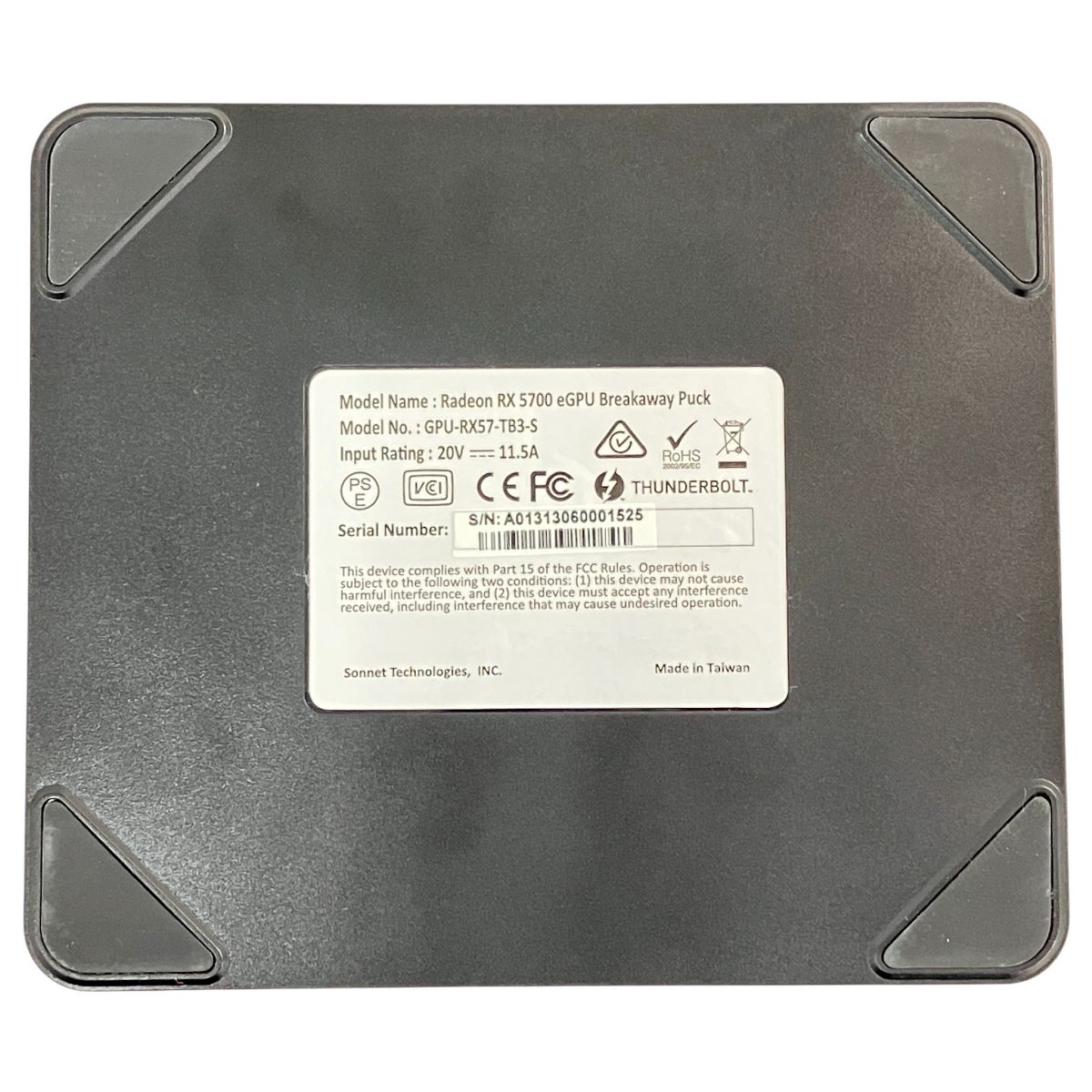 SONNET Technologies eGPU Breakaway Puck Radeon RX 5700 8GB GDDR6