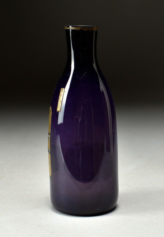 蔵A5515 古美術 紫色硝子 徳利 江戸時代 当時箱 WWW_IBETON_RU