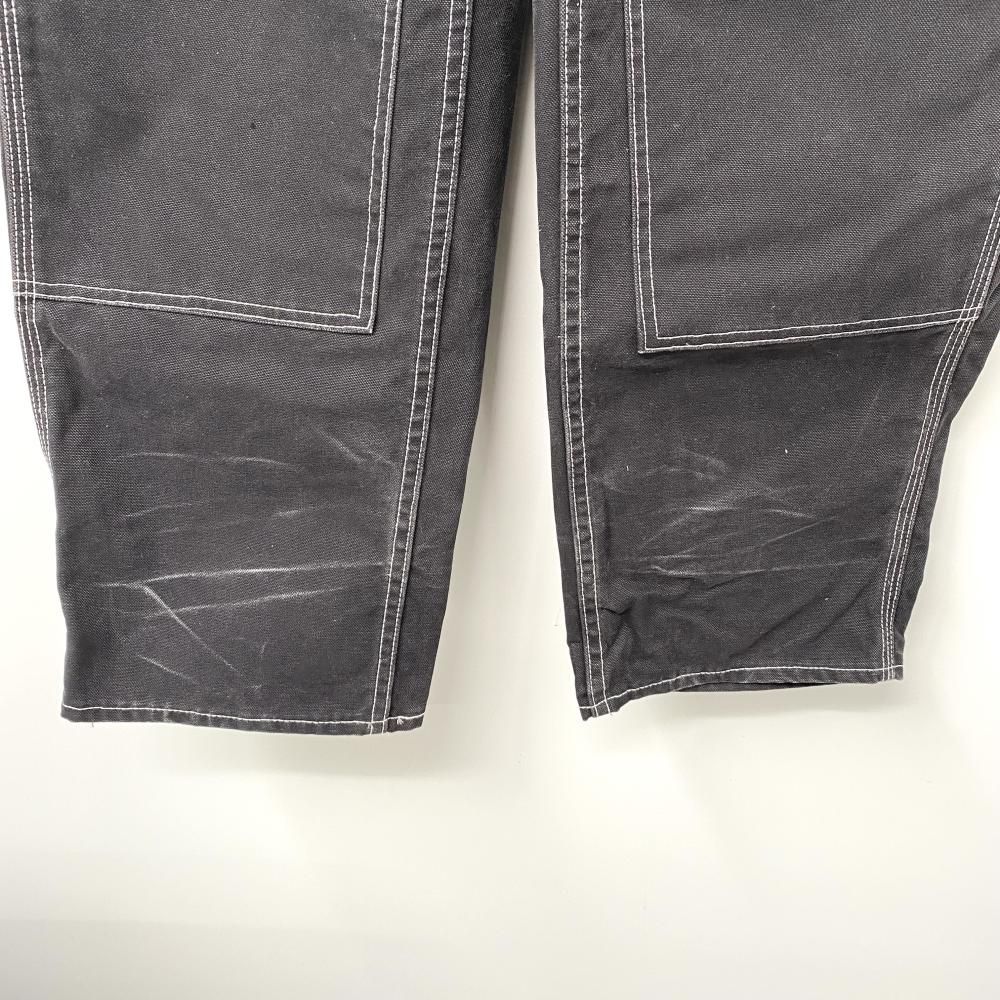  Supreme 22 SS Double Kuee Canvas Painter Pant サイズ30 ブラック ダブルニー ペインターパンツ シュプリーム 17 ワークパンツ カーゴパンツ ペインターパンツ パンツ
