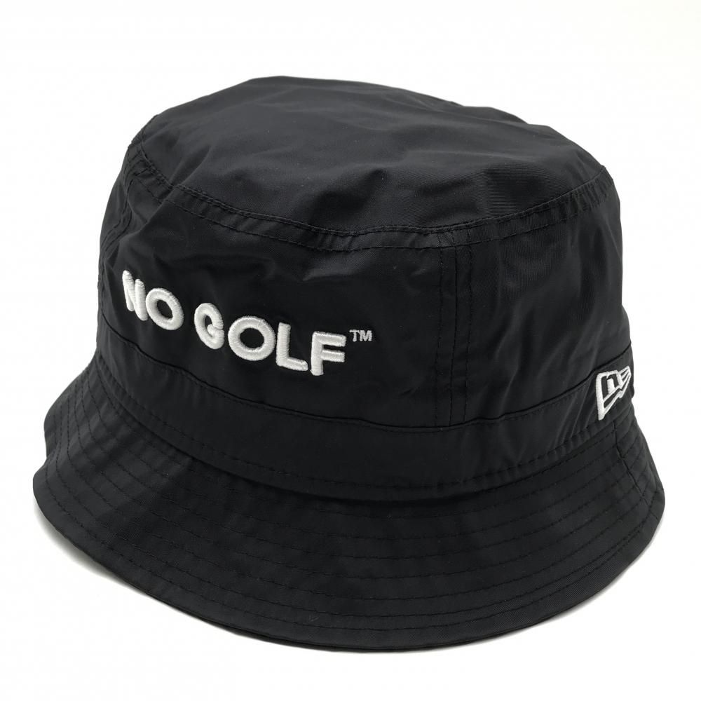 ニューエラ ナイロンハット 黒×白 クラブハウス ノーコーヒー 裏メッシュ MEDIUM LARGE ゴルフウェア New Era